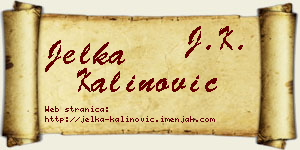 Jelka Kalinović vizit kartica
